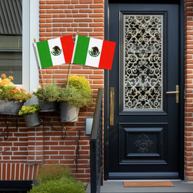 LoveVC Mexico flag party decor, ideal for desktop, shelves, or walls.