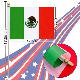 LoveVC Mexico flag wood-stick assembly with separate pieces for easy setup.