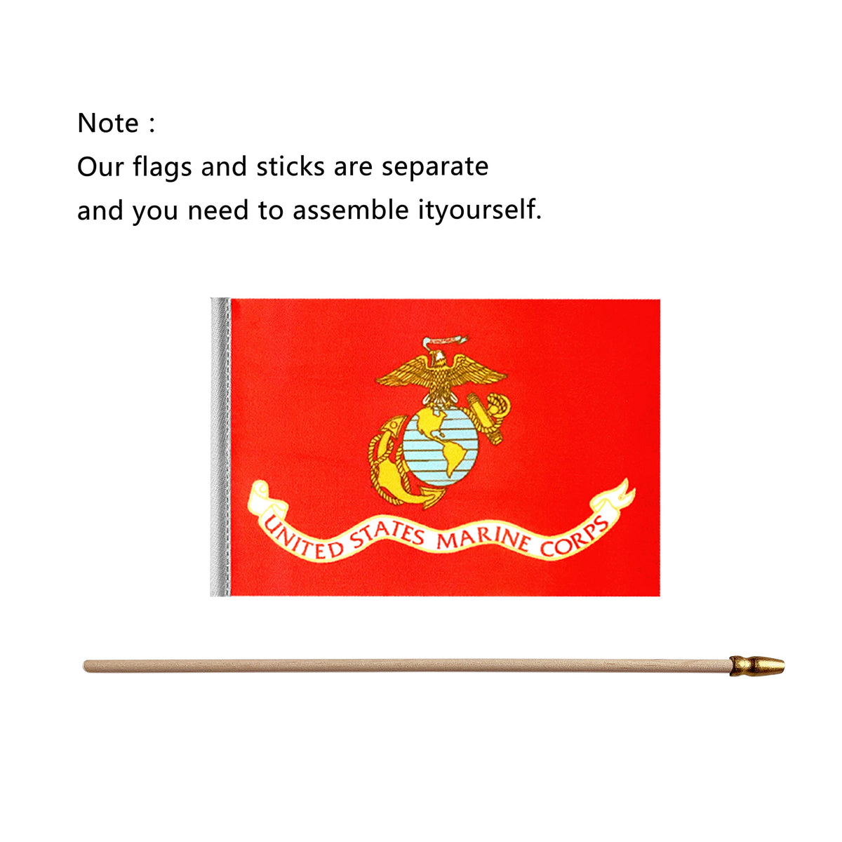 LoveVC Army gold crest flag designed for outdoor parades and indoor displays