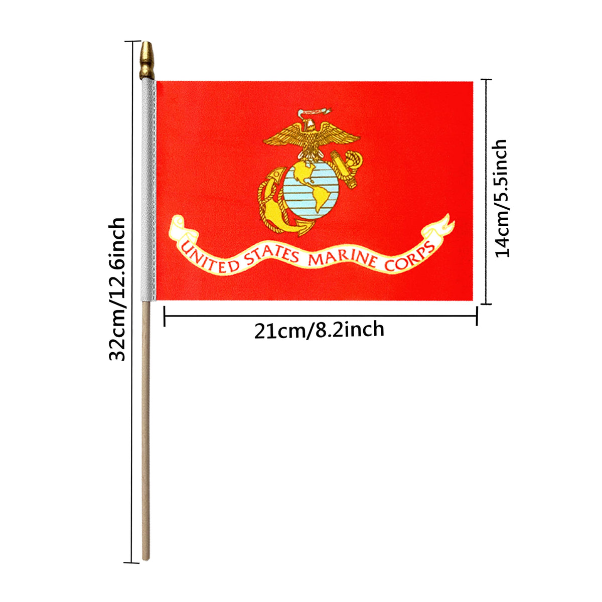 LoveVC US Army crest flag with bold colors for desk or event tributes