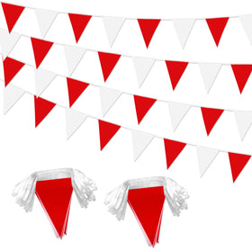 LoveVC pennant banner red and white flags for grand openings and celebrations.