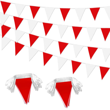 LoveVC pennant banner red and white flags for grand openings and celebrations.