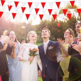 LoveVC weather-resistant flags resist fading in sun or rain.