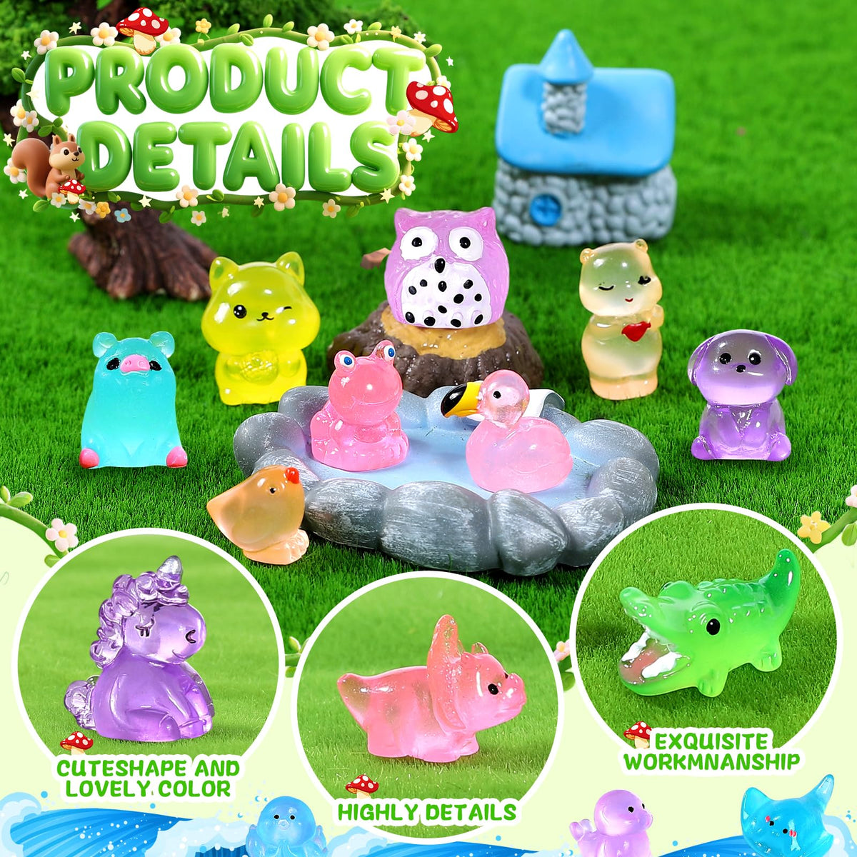 LOVEXIRAN luminous mini rabbit figure glowing for outdoor displays