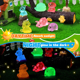 LOVEXIRAN luminous mini whale figure glowing in night terrariums