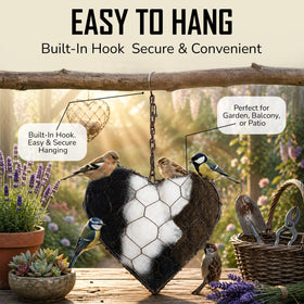 Lovixa alpaca nesting heart adds decorative charm while supporting birds.