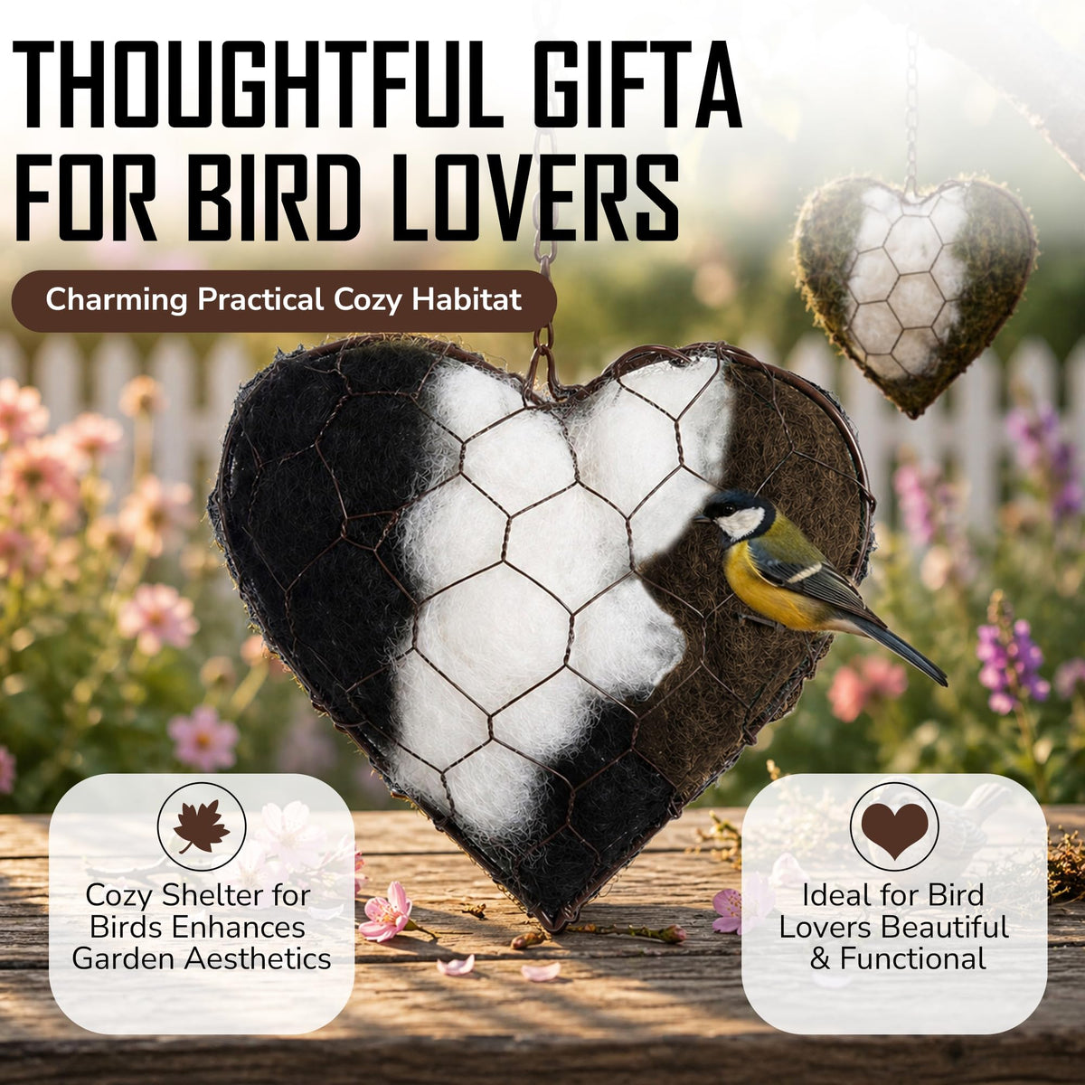 Eco-friendly Lovixa nesting heart made from chemical-free alpaca fiber.