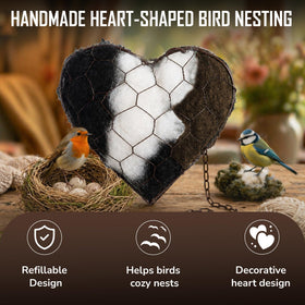 Lovixa alpaca fiber nest heart makes a thoughtful wildlife gift.