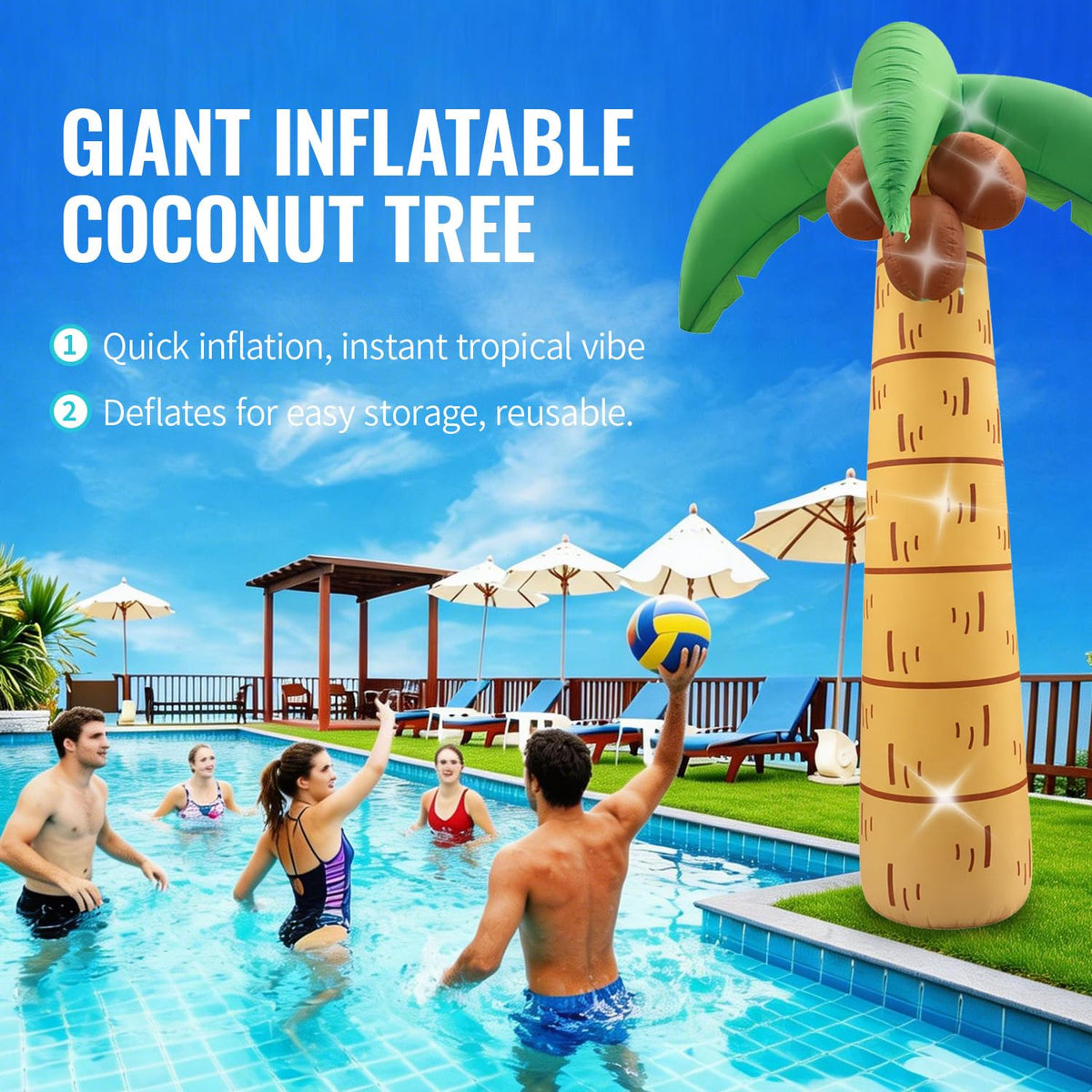 LOVTILAK waterproof palm tree seams demonstrate durability under sun