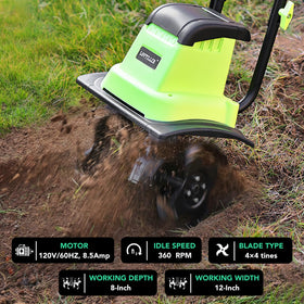 LOVTILLER corded power requires a nearby outlet for continuous use.
