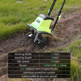 LOVTILLER simplifies garden bed prep with efficient rotation for quicker landscaping.
