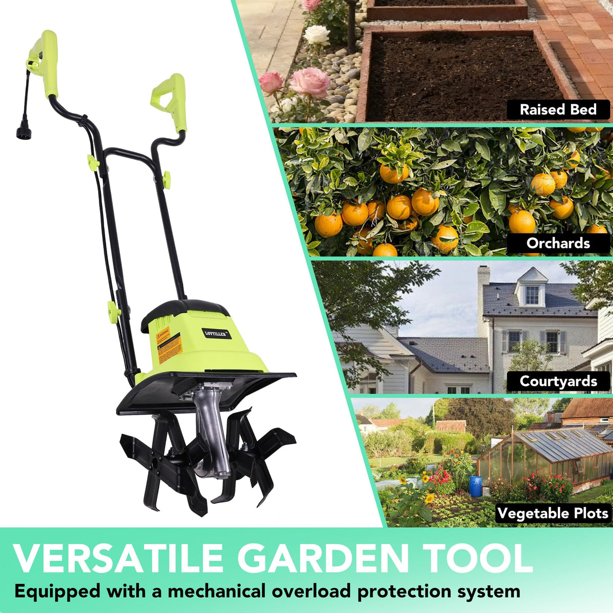 LOVTILLER ideal for small gardens and raised beds for efficient prep.