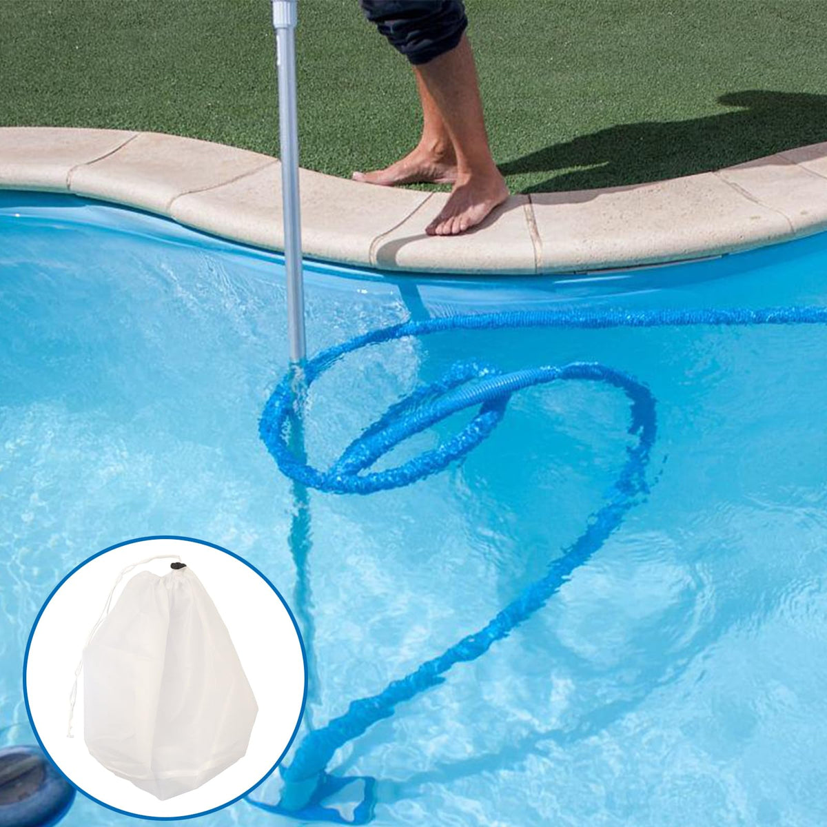 LOVUFIR fine 300um mesh captures tiny particles for clearer water.
