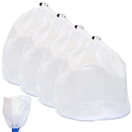 LOVUFIR round bottom design mesh bag boosts capacity for faster pool cleaning.