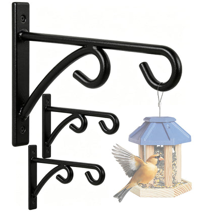 LOVYNO outdoor bird feeder hanger 8-inch, sturdy load capacity for bird feeders and flower pots.