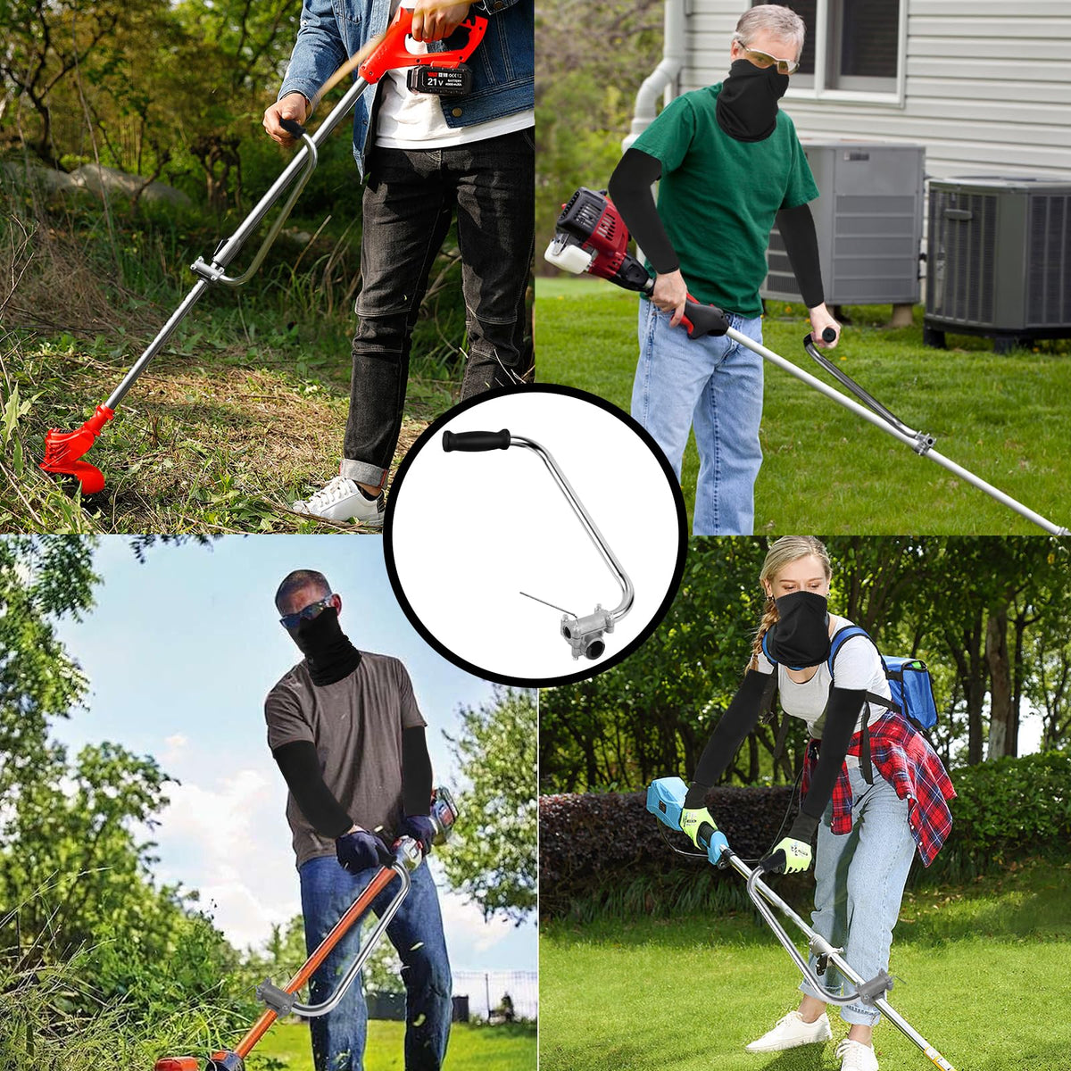 LOVYNO weed eater handle compact design stores neatly between jobs.