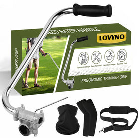 LOVYNO weed eater handle with ergonomic grip supports comfortable upright trimming.