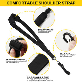 LOVYNO weed eater handle with strap and accessories reduces fatigue on long jobs.