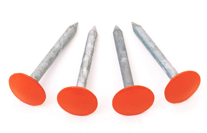 Low Profile Survey Stake front view in hi-vis orange for clear boundary marking
