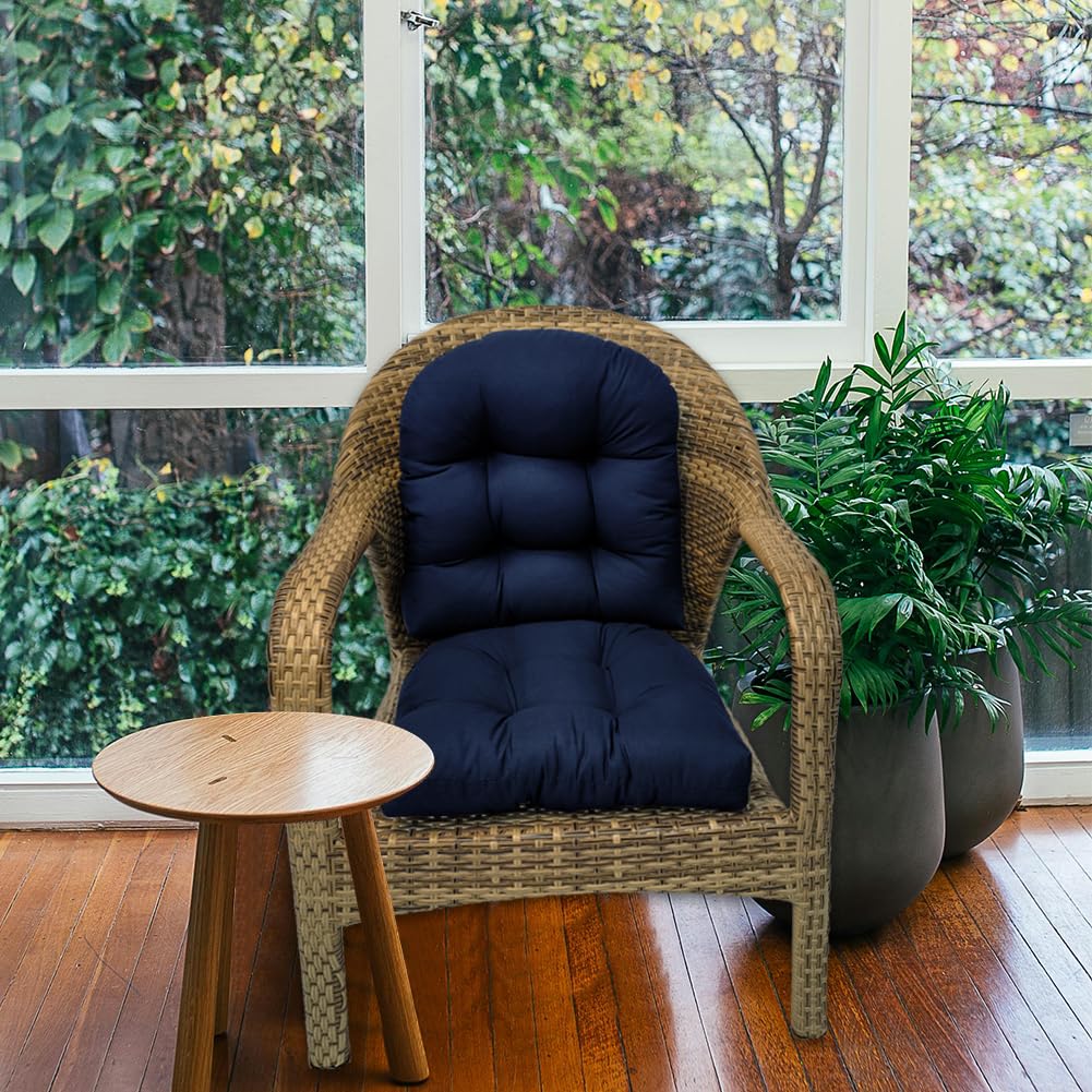 LOWEMN cushions suitable for indoor and outdoor use in navy.