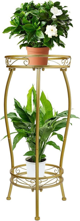 LOYAL TIGER 2-tier golden stand in garden highlights outdoor versatility