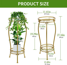Loyal Tiger plant stand side-angled shot demonstrates sturdy 3-leg stability