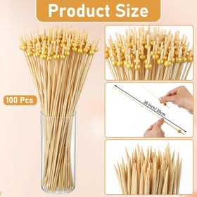 LOYIM bamboo cocktail sticks designed for sturdy handling of party bites