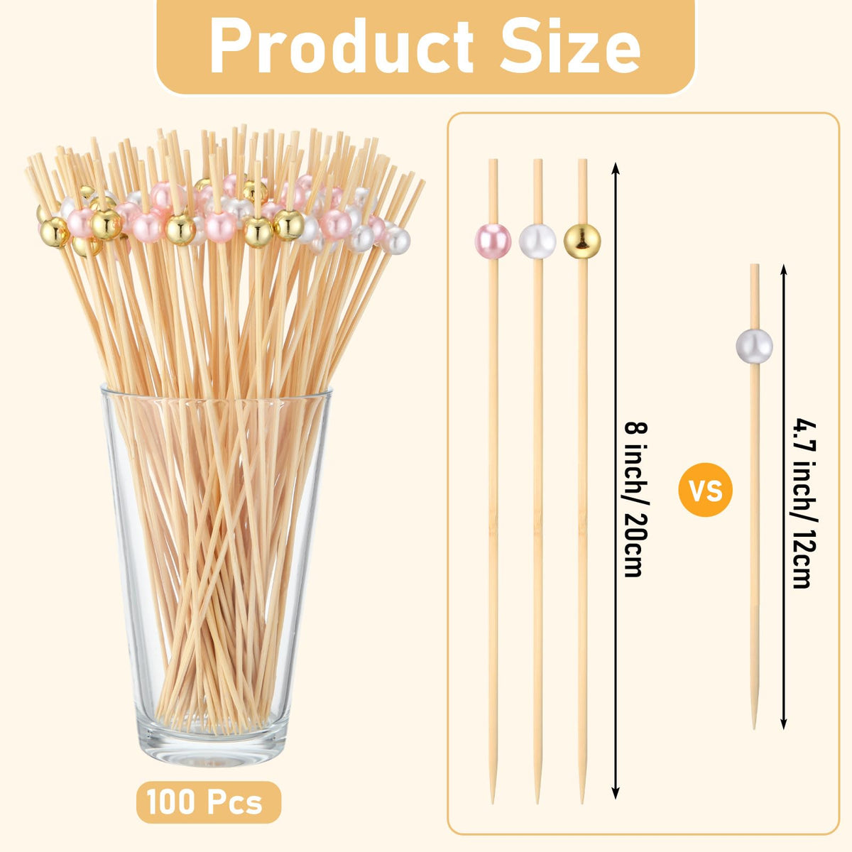LOYIM bamboo skewers with an elegant design enhance party hors d'oeuvres and fruit platters.