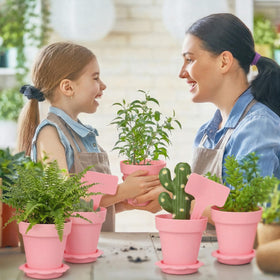 LOYIM pink heart shovels add a charming touch during transplanting tasks