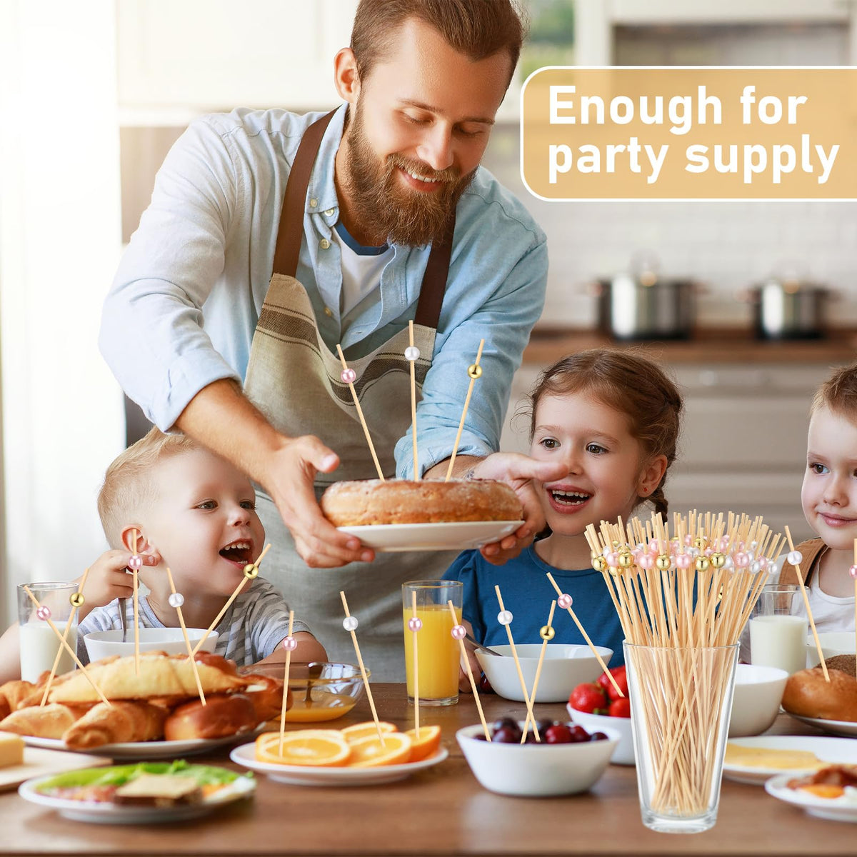 LOYIM party-ready picks keep bites neatly arranged on trays and displays.