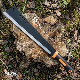 LOZHGO brush-clearing sickle demonstrates powerful slicing through dense brush.