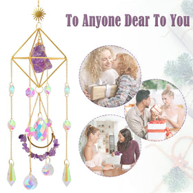 LPKADQA gift-ready amethyst suncatcher perfect for holidays and celebrations.