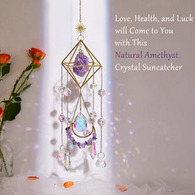 LPKADQA gold plated suncatcher window decor reflects sunbeams with elegance.