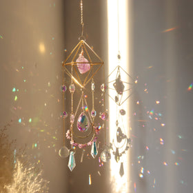 LPKADQA handcrafted healing crystal suncatcher adds serene ambience.