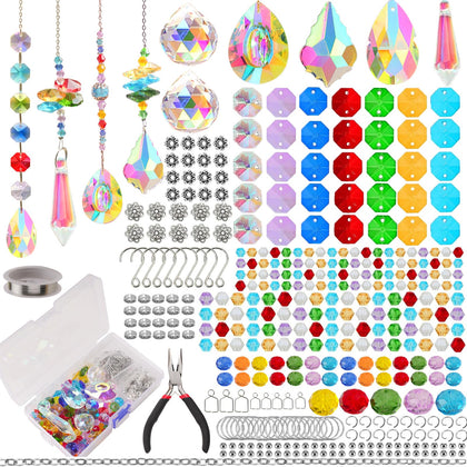 LPKADQA sun catcher kit contents laid out for a 500-piece DIY project