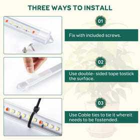 LPMZMBL easy-installation kit includes mounting options and long cord.