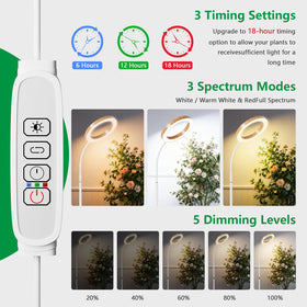LPMZMBL Height-adjustable stand from 16.5 to 68 inches for tall plants.