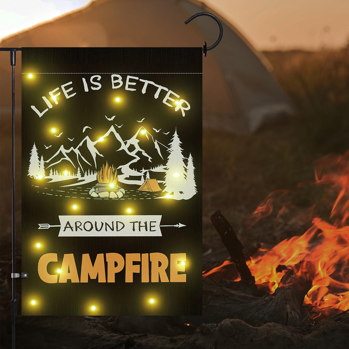 LPREUTWN 12 x 18 inch flag fits decks, porches, and RV campsites.