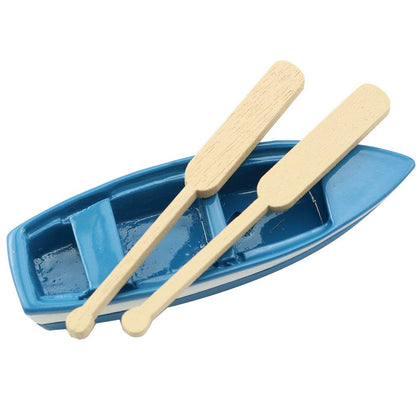 LQ Industrial lovely miniature blue rowboat top view for garden scenes