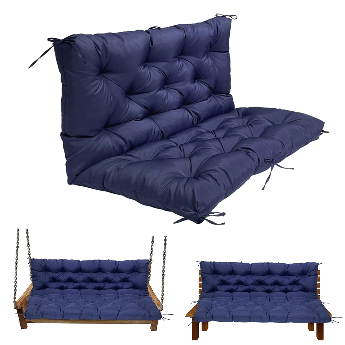 LQQSDPJ swing cushion 40x40 with ties for secure, comfortable seating.