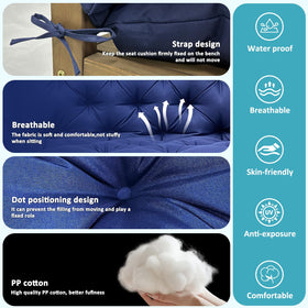 LQQSDPJ swing cushion 60x40 offers spacious porch comfort.