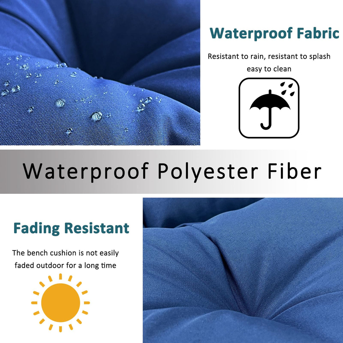 LQQSDPJ swing cushion with waterproof fabric resists weather.