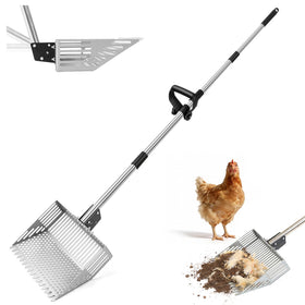 LQWY adjustable poop scooper assembly enables quick setup for easy coop cleaning.