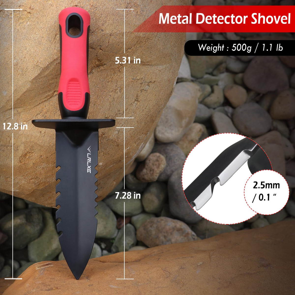 LRLXE sheath protects edges when not in use.
