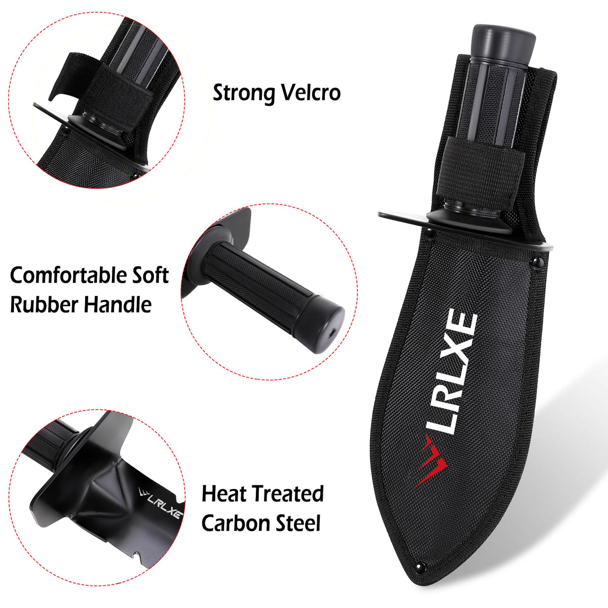 LRLXE shovel with ergonomic-handle reduces wrist strain during long digging sessions.