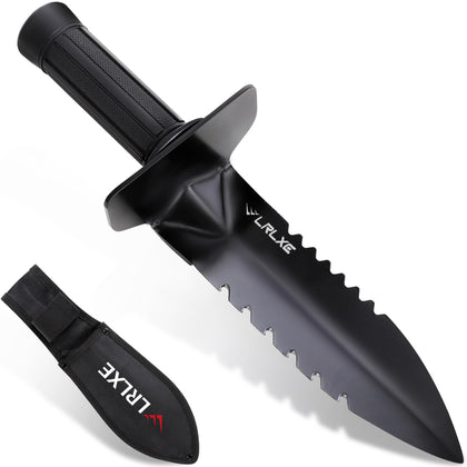 LRLXE metal detector shovel serrated-edge for precise digging and easy penetration.