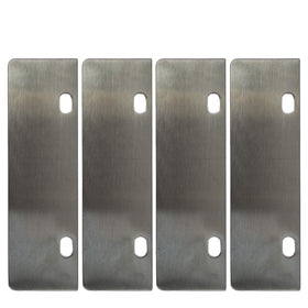 LRui four-pack stainless steel grill scraper blades extend tool life