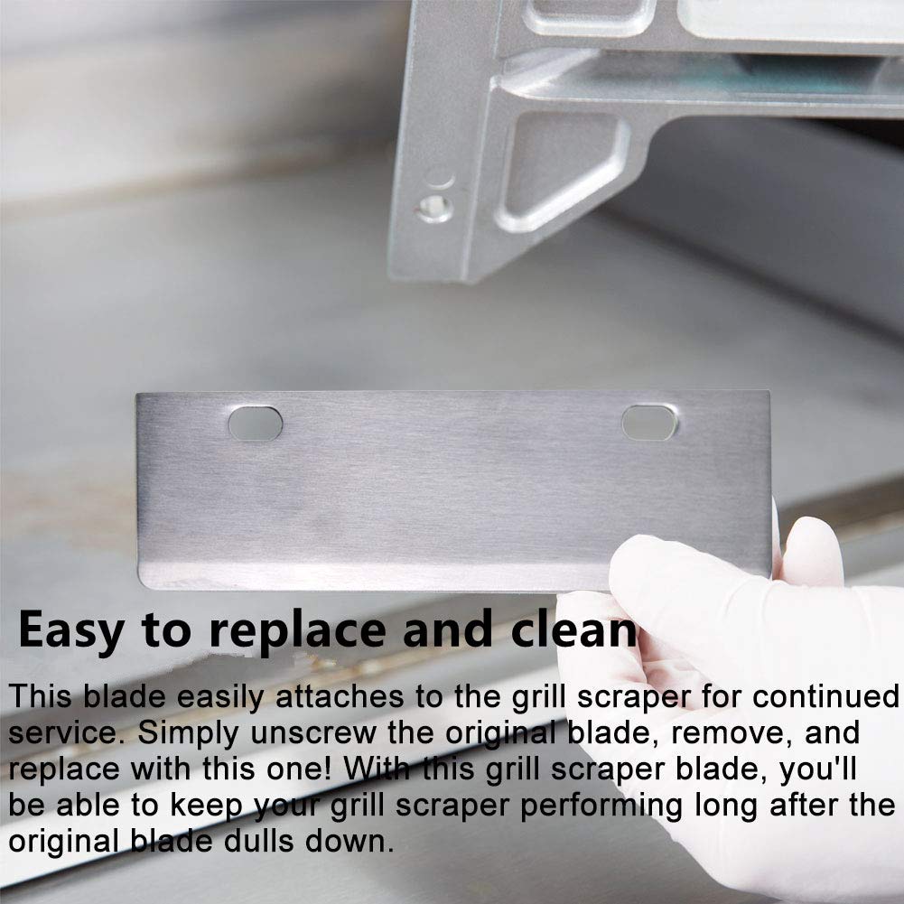 LRui heavy-duty grill scraper blade cleans tough residue on griddles