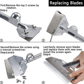 LRui wide blade removes burnt-on residue with fewer strokes for quick cleanup