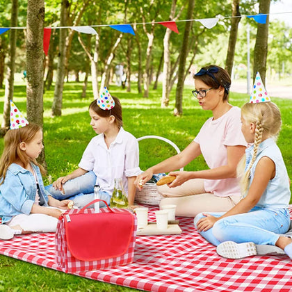 LRUUIDDE oversize picnic blanket 80x80 red offers roomy seating for gatherings
